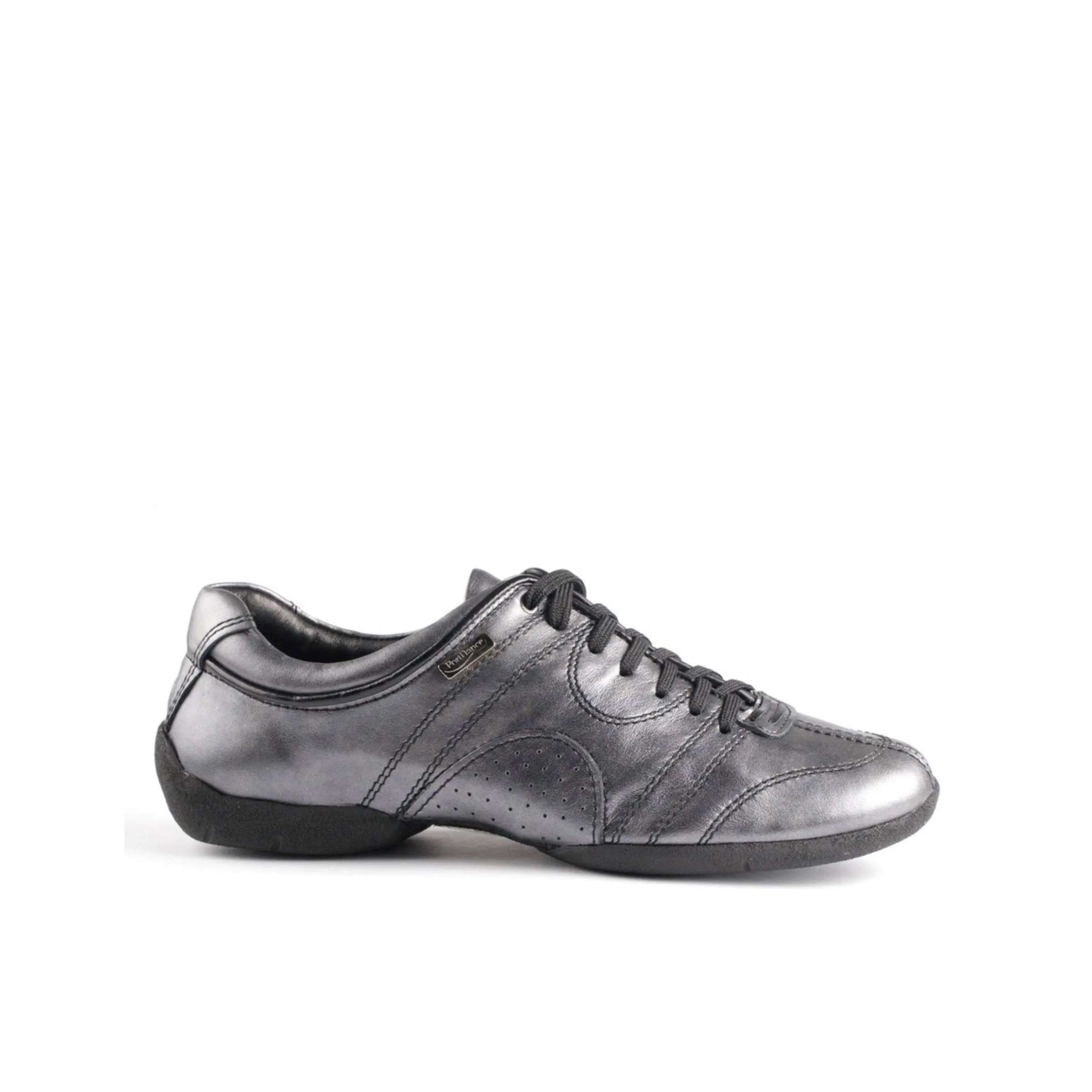 PortDance: Stefano Dance Sneaker: Steel Leather: Split Sole