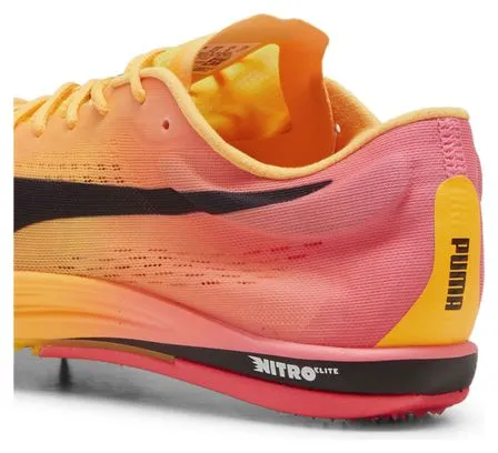 Puma Track & Field Shoes evoSPEED Long Distance Nitro Elite 2 Orange Pink Men's
