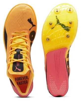 Puma Track & Field Shoes evoSPEED Long Distance Nitro Elite 2 Orange Pink Men's