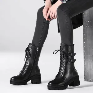 "Elisabeth" Modische Schnürstiefel