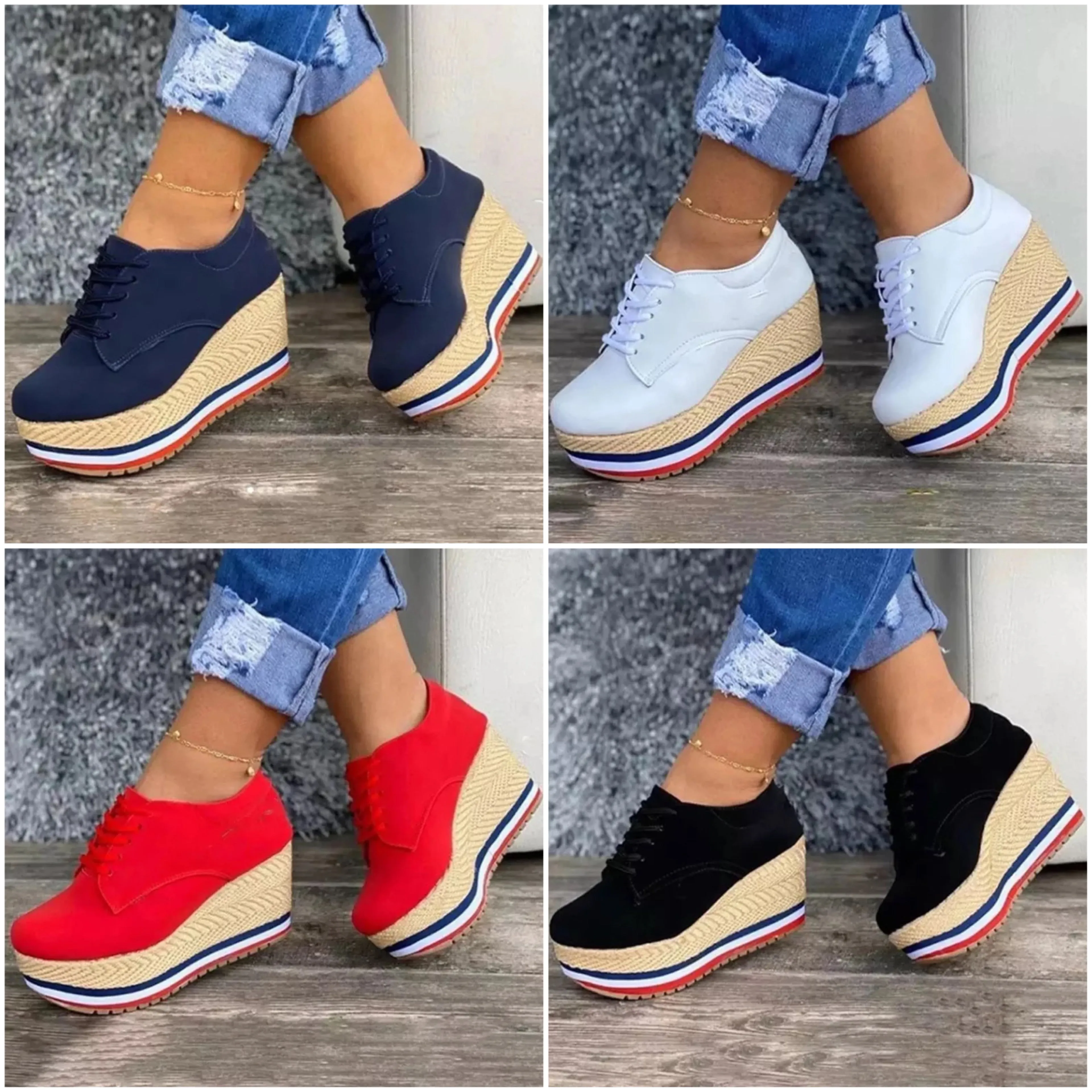 "Ernestine" Bequemer Plateau-Sneaker