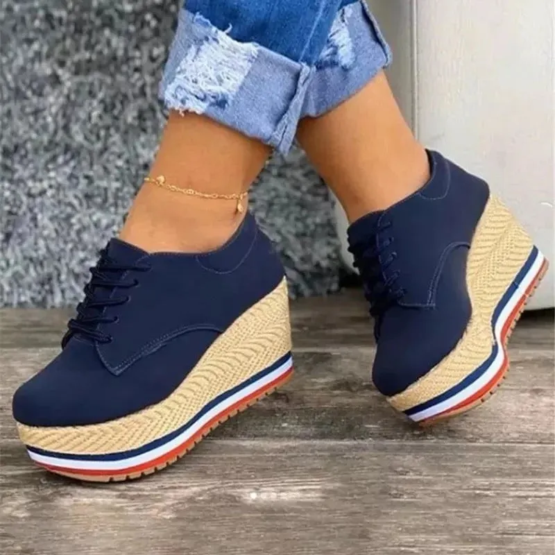 "Ernestine" Bequemer Plateau-Sneaker
