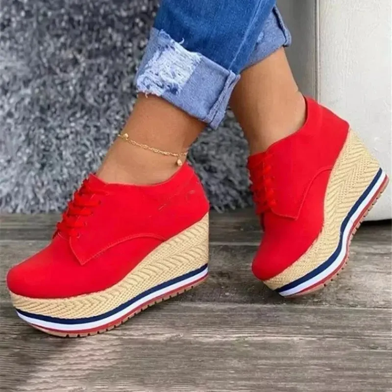 "Ernestine" Bequemer Plateau-Sneaker