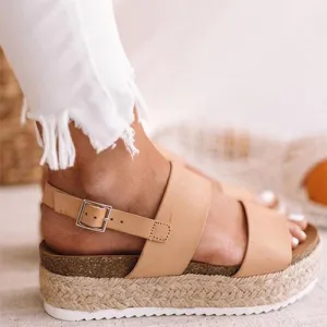 "Kaja" Designer-Plateau-Sandale