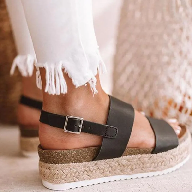 "Kaja" Designer-Plateau-Sandale