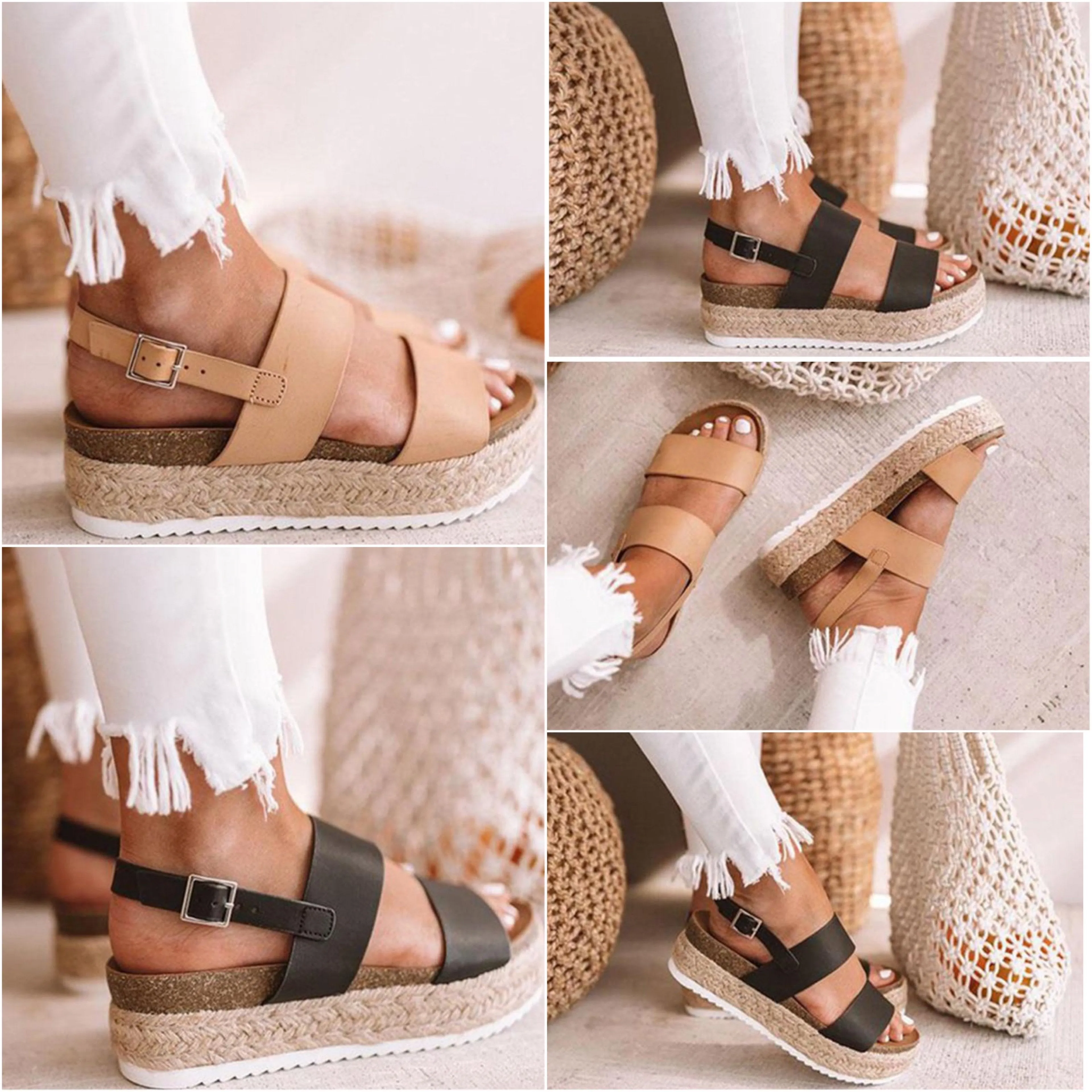 "Kaja" Designer-Plateau-Sandale