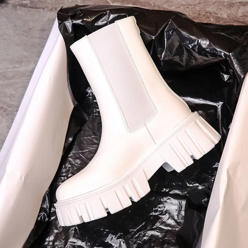 "Lily" Bequeme Plateau-Boots