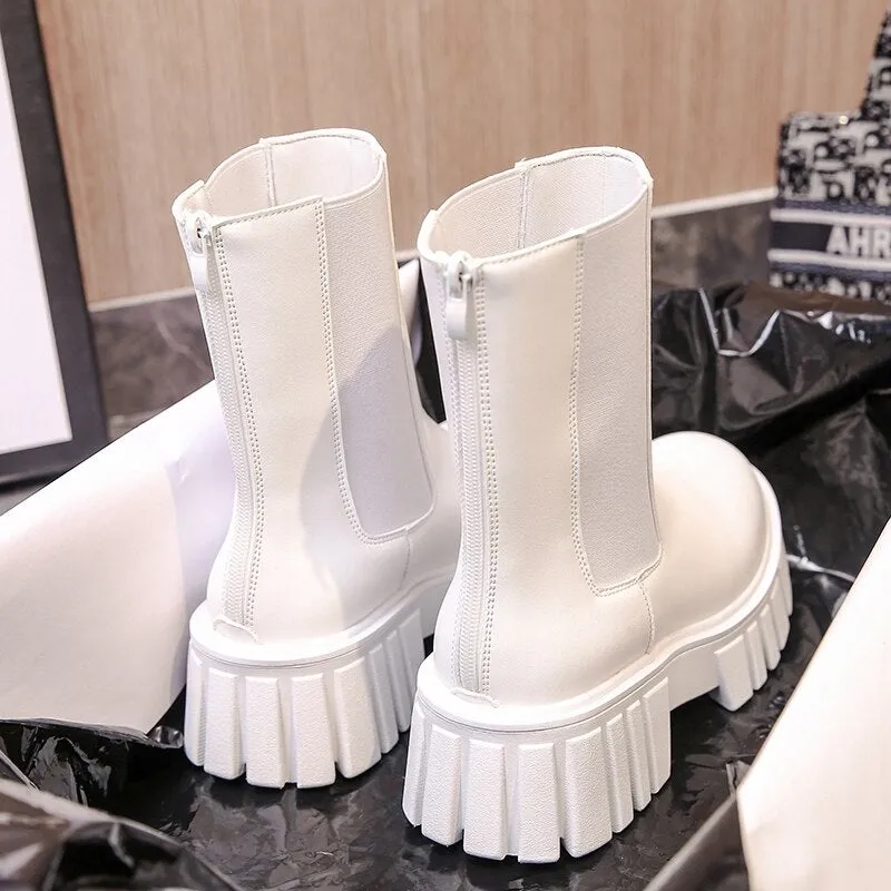 "Lily" Bequeme Plateau-Boots