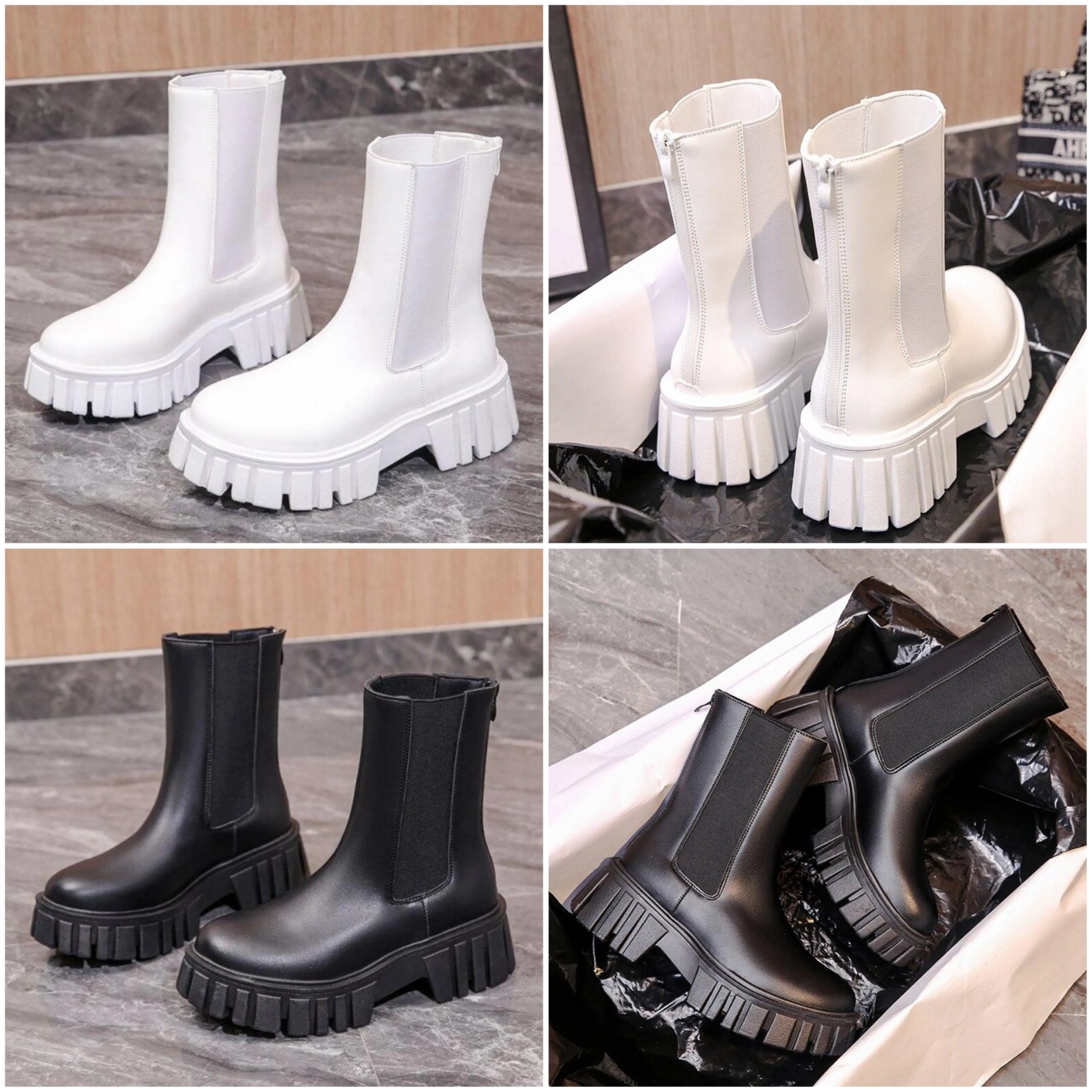 "Lily" Bequeme Plateau-Boots