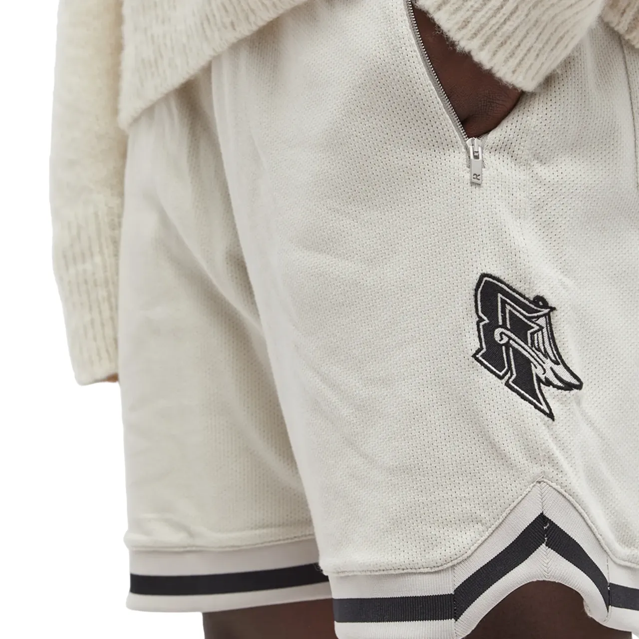 Represent Mesh Basketball Shorts Concrete