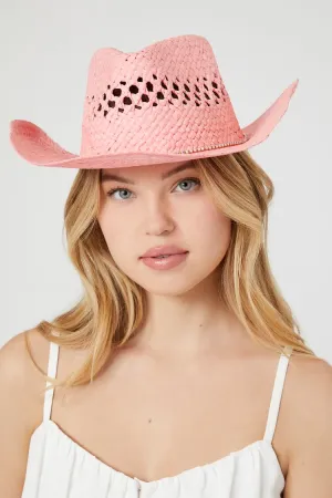 Rhinestone-Studded Straw Cowboy Hat