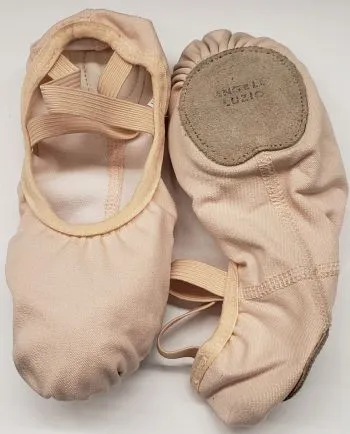 Riley -- 4 Way Stretch Canvas Split Sole Ballet -- Peach