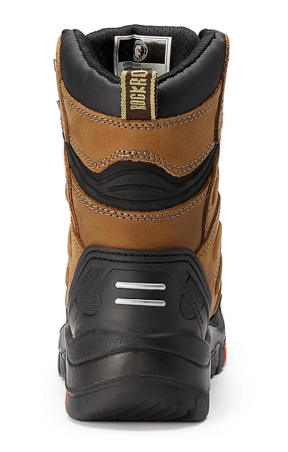 ROCKROOSTER Woodland Men's 8 inch Brown Work Boots, Composite Toe,