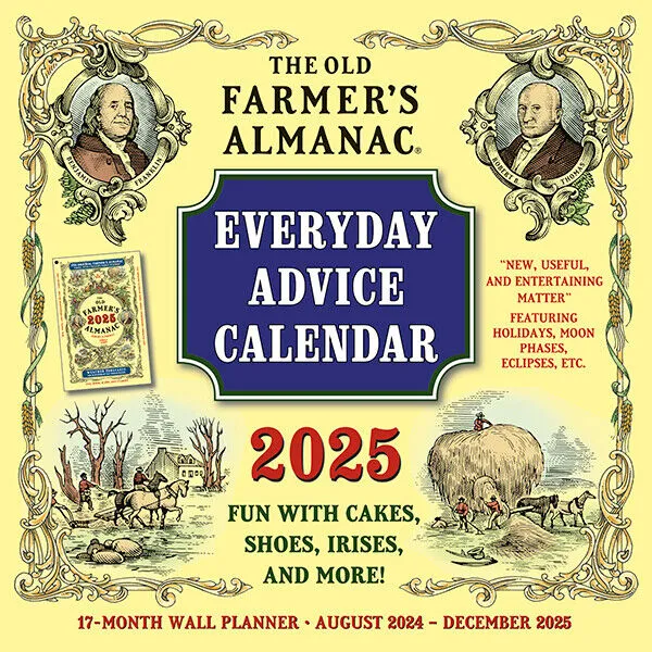 Sellers Publishing The Old Farmer’s Almanac Calenda 2025 12 x 12 Wall Calendar