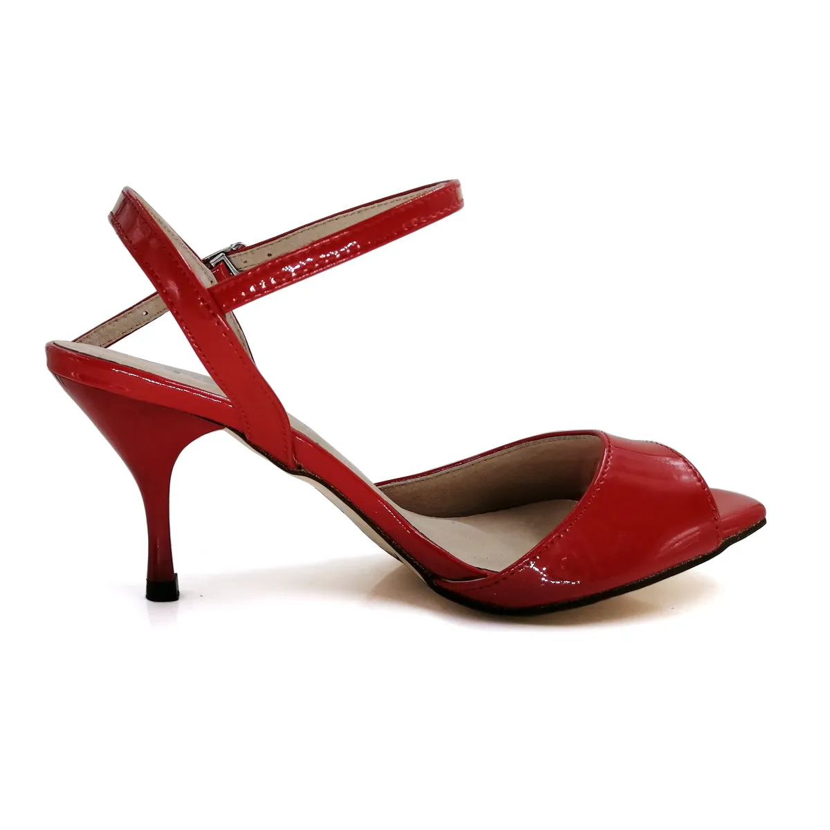 SHJ Women's Red Real Leather 10cm Heels Dance Shoes Tango Shoes