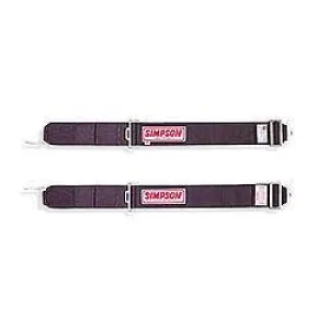 Simpson 3" Individual Shoulder Harnesses - For Latch & Link Type Systems - Bolt-In - Black