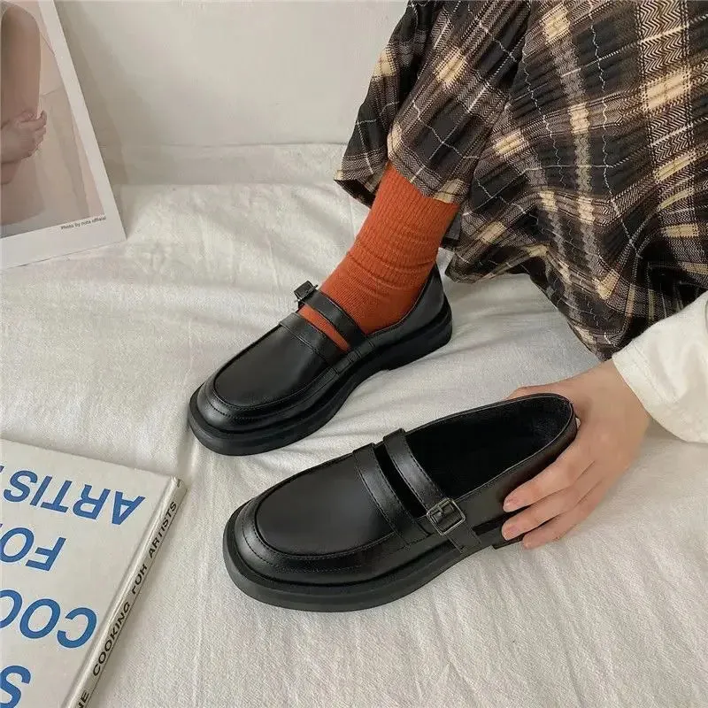 Sohiwoo Women's Shoes Mary Jane Japanese Style Lolita Gothic Square Heels Ladies Pumps Shoe Casual Chic Point Popular On Promotion