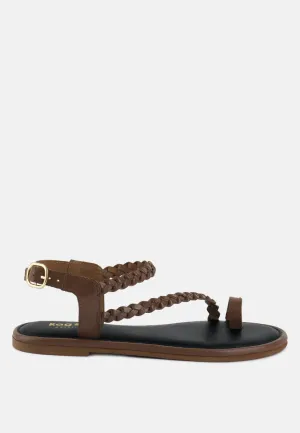 Stallone Braided Flat Sandals