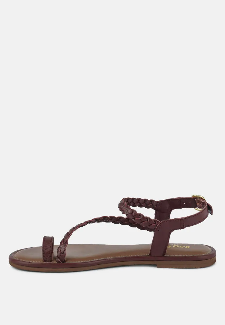 Stallone Braided Flat Sandals