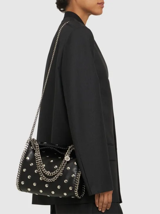 Stella McCartney   Mini Falabella studded top handle bag 