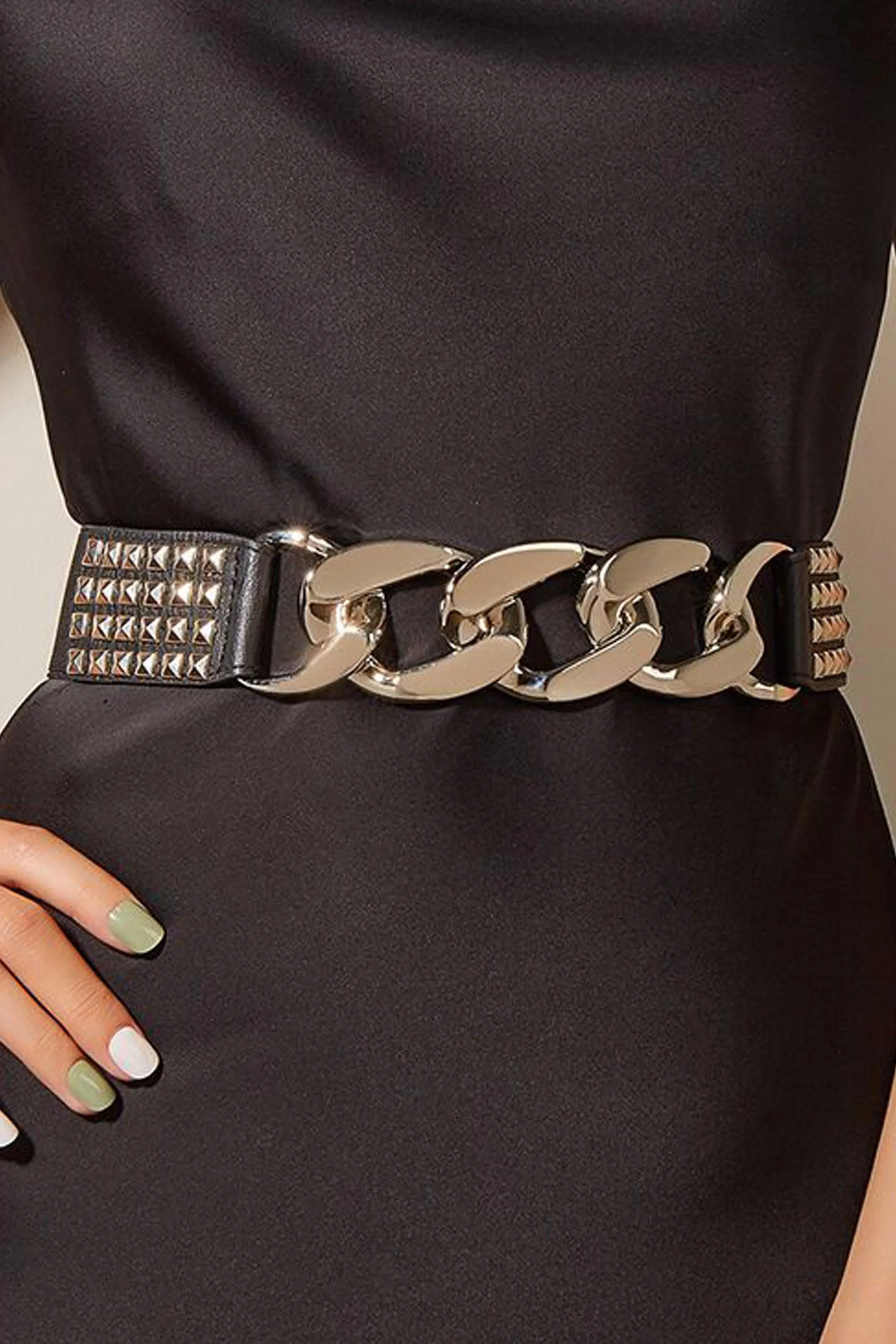 Studded Chained Belt