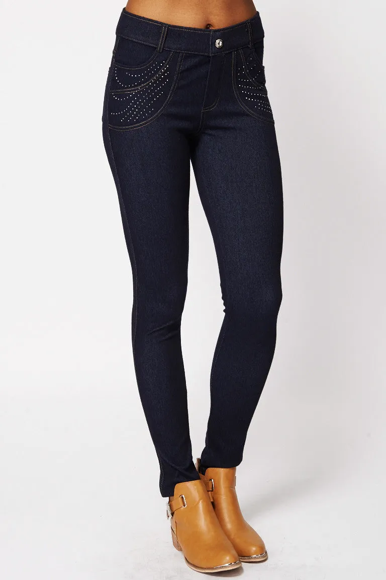 Studded Detail Jeggings