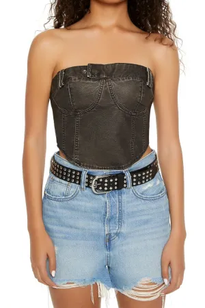 Studded Faux Leather Belt