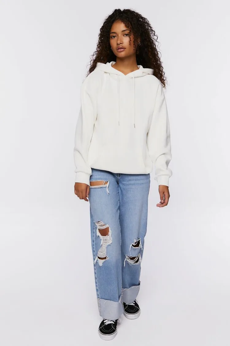 Studded Flame Cutout Hoodie