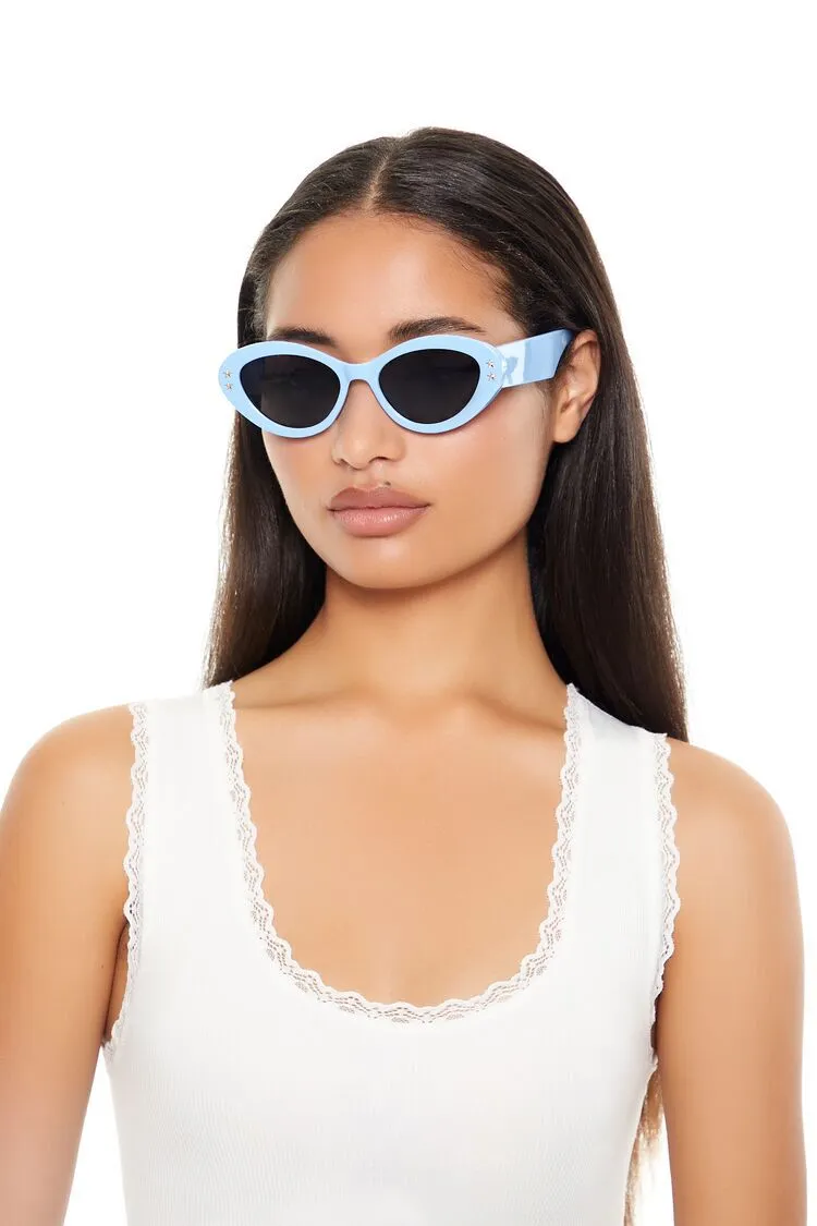 Studded Oval Frame Sunglasses