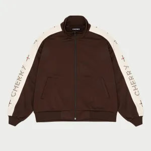 Studded Track Jacket (Brown)