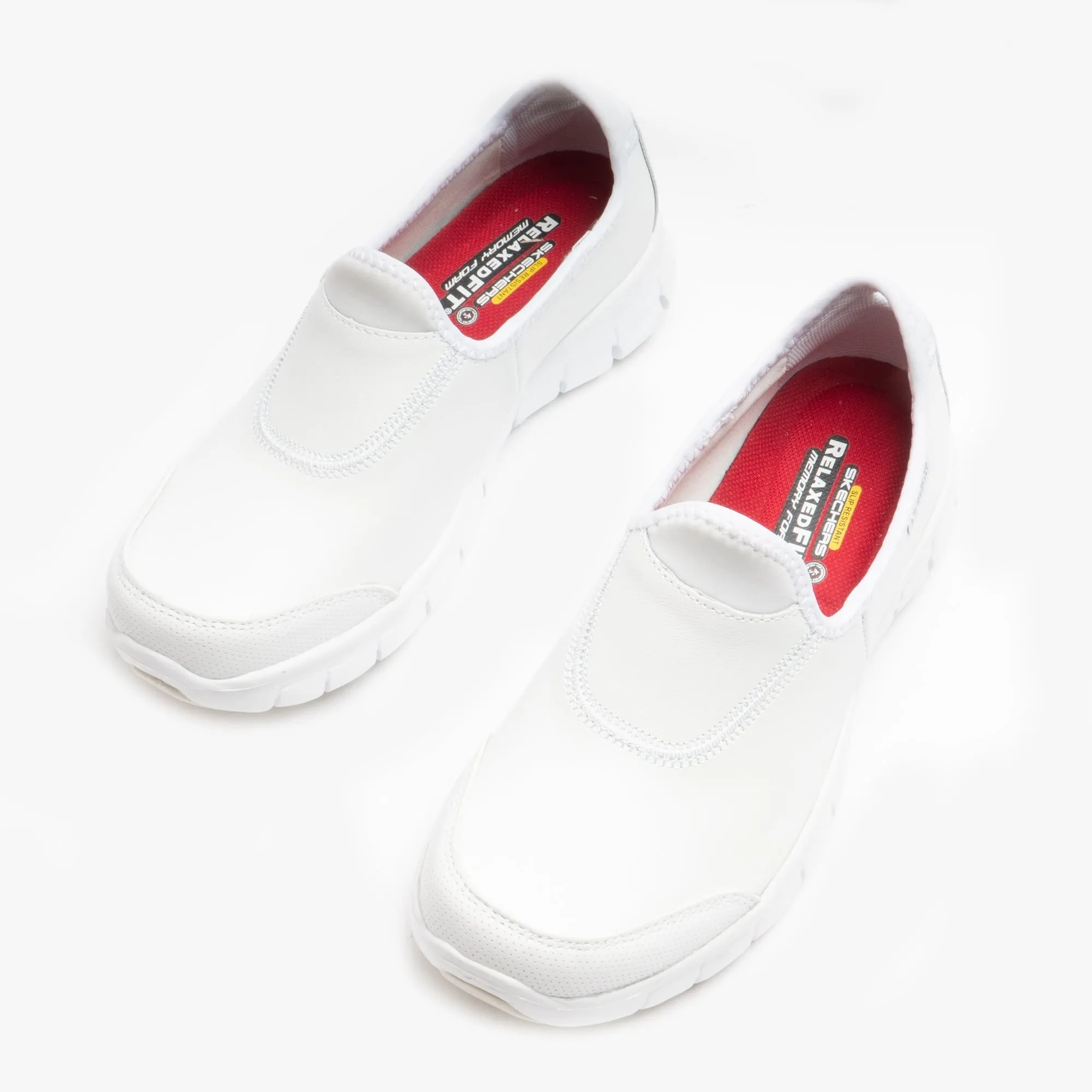 SURE TRACK Ladies Relaxed Fit Anti-Slip Work Shoes White