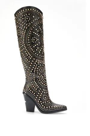 TEXAS-BLACK WESTERN BOOT