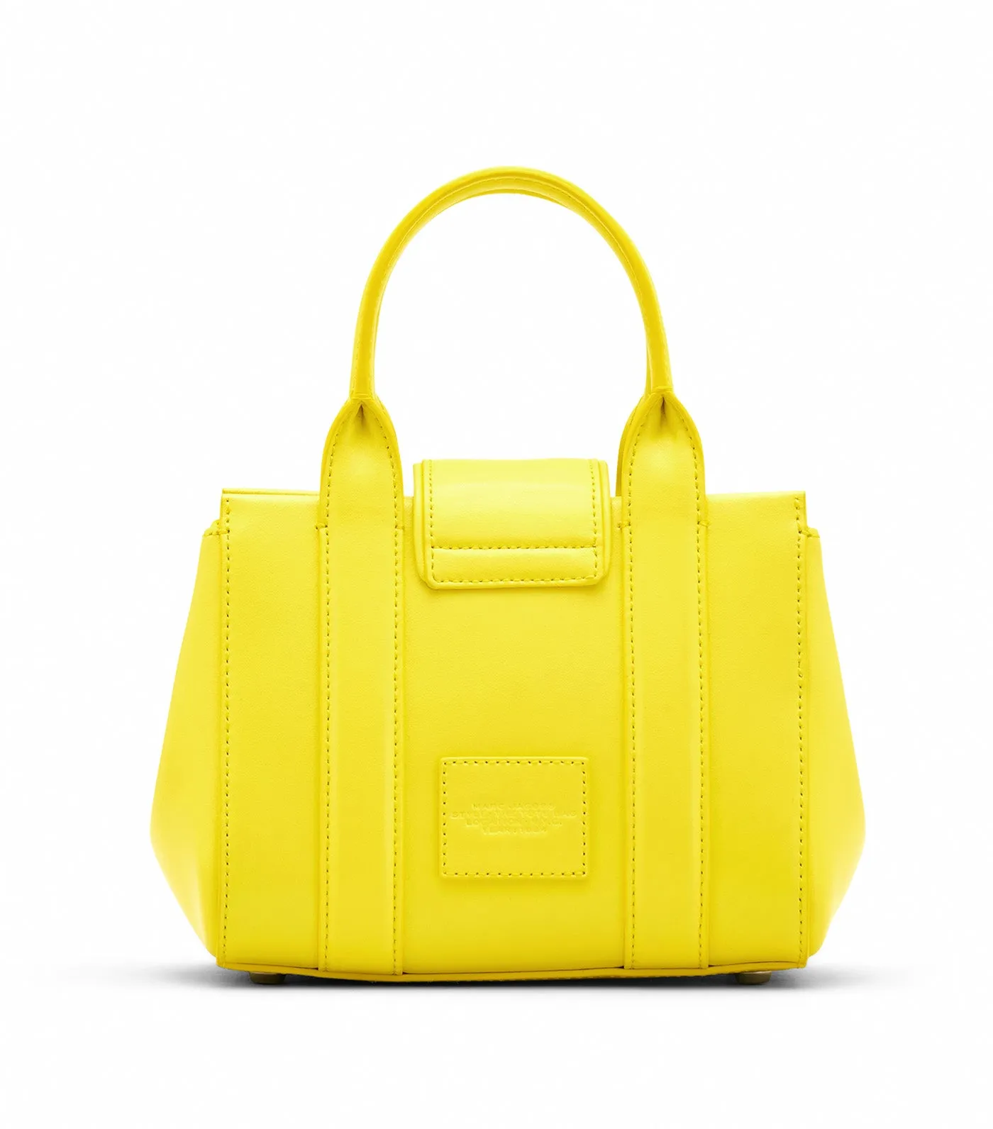 The Leather Turnlock CB Tote Bag Smiley Yellow
