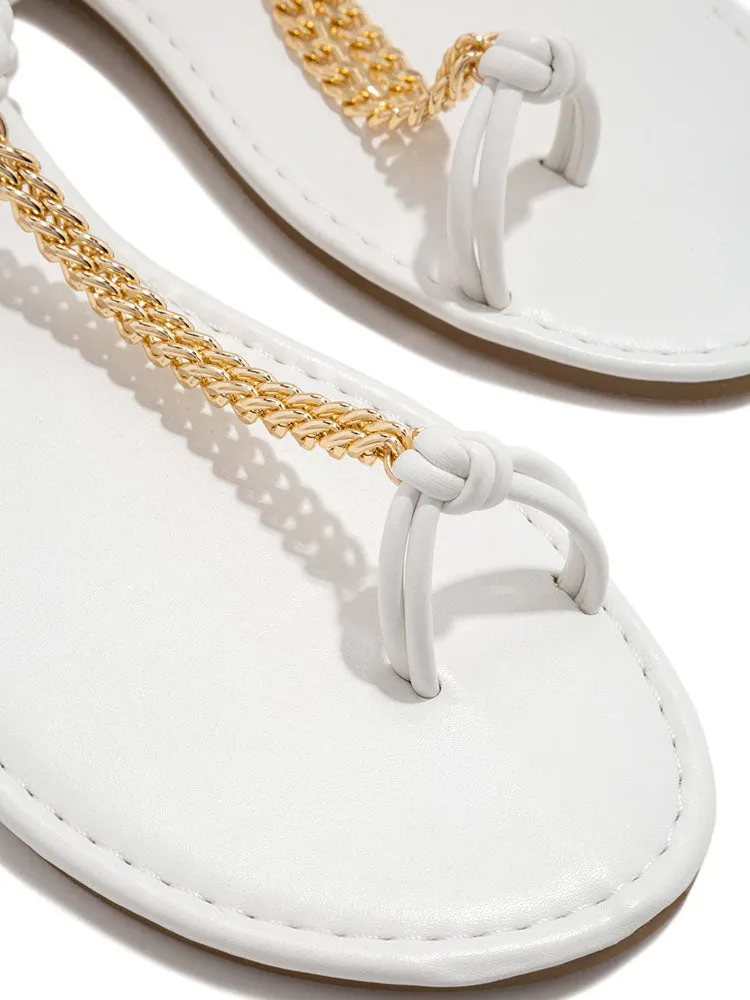 Toleet Metal Chain Flat Sandals