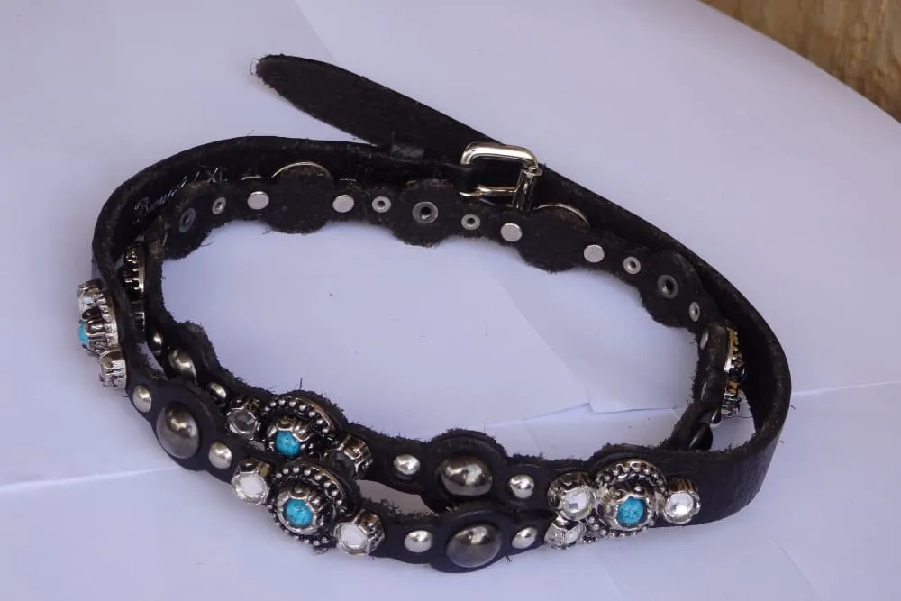 TURQUOISE STUDDED BELT