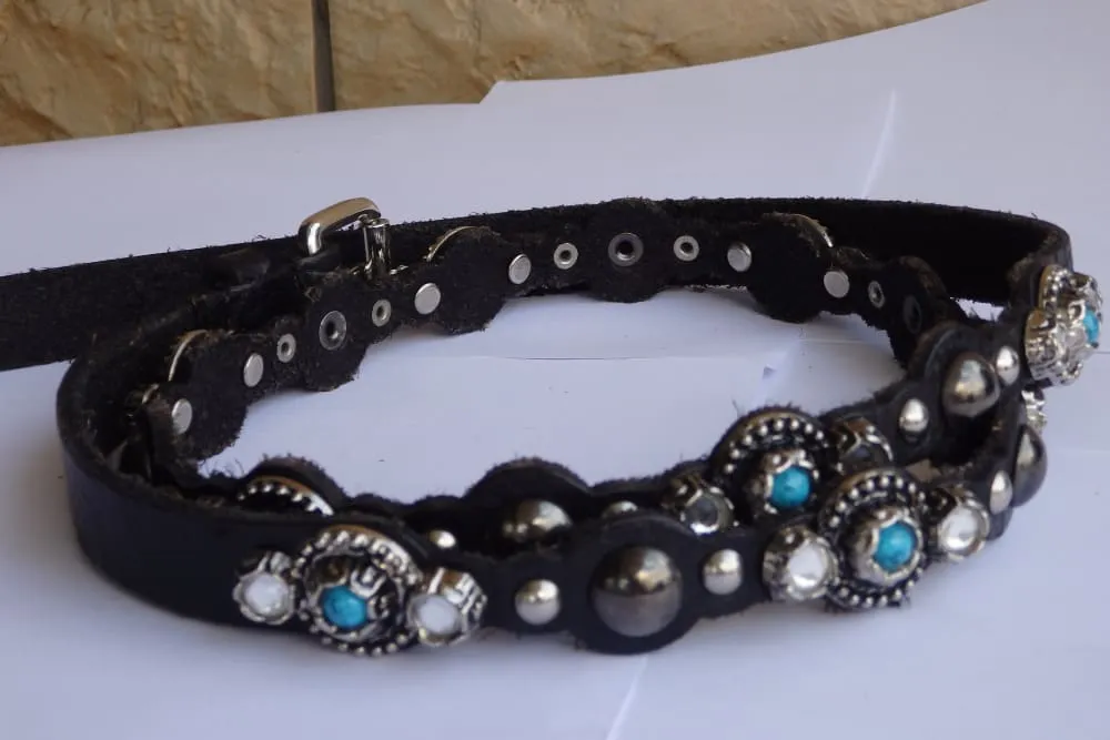 TURQUOISE STUDDED BELT