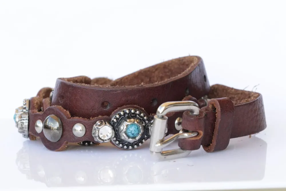 TURQUOISE STUDDED BELT