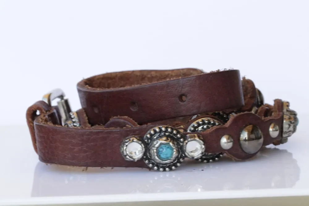 TURQUOISE STUDDED BELT