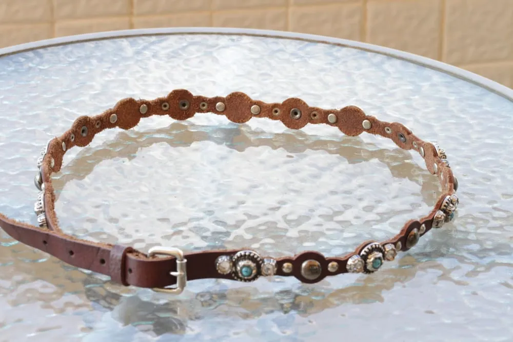TURQUOISE STUDDED BELT