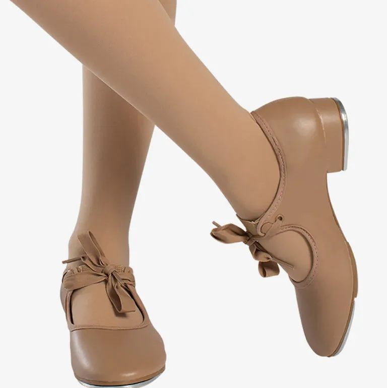 Valiant TA36 - Adult Beginner Tyette Vegan Tap Shoe With Elastic Snaps in Caramel