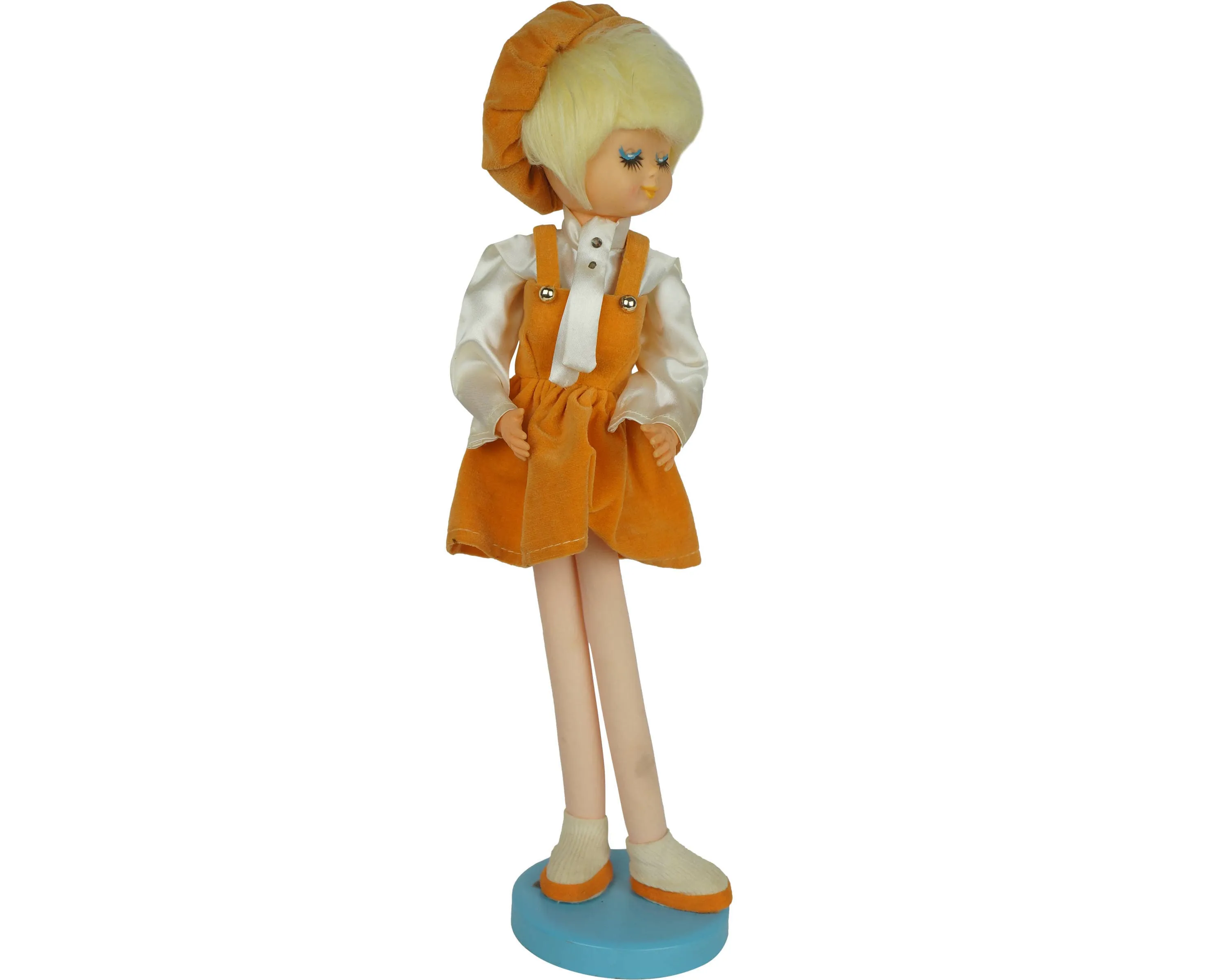 Vintage 60s Mod Doll Made in Japan Long Stockinette Legs