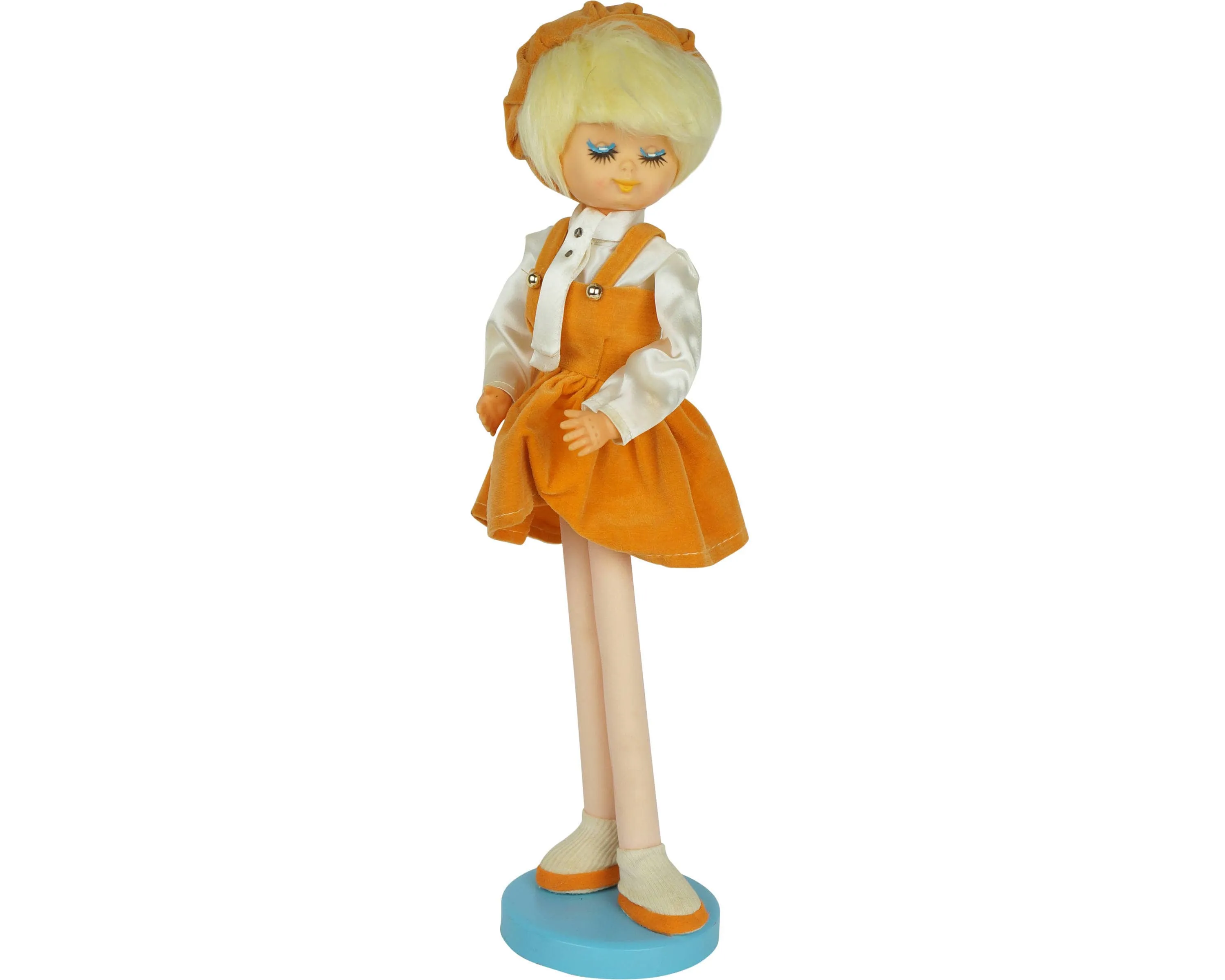 Vintage 60s Mod Doll Made in Japan Long Stockinette Legs