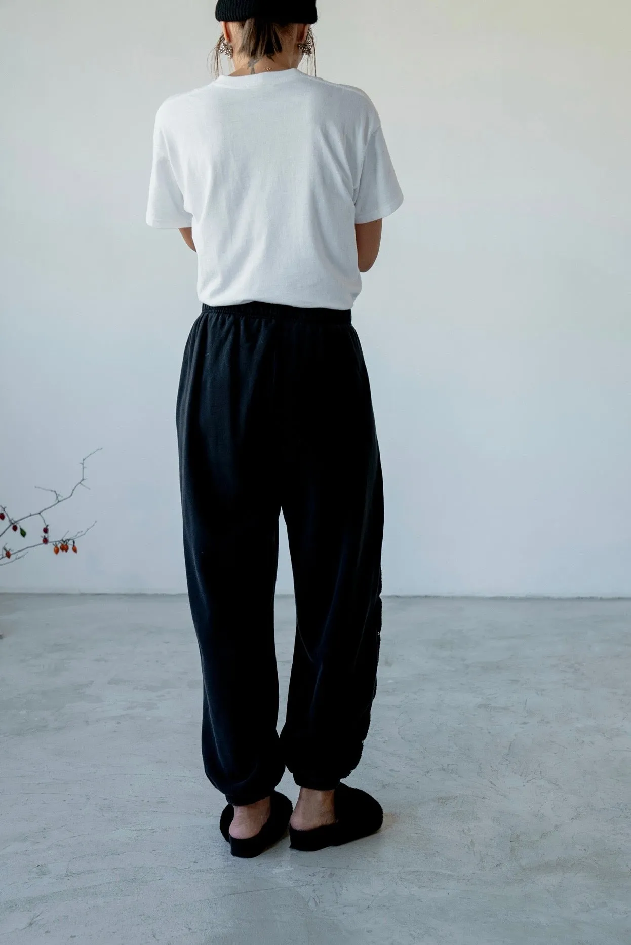 WASHED BLACK STUDDED STARS TRACK PANTS 🌟BEST BUY🌟