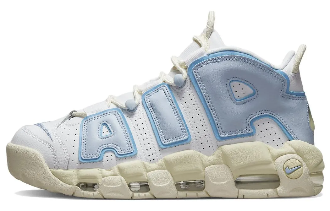 (WMNS) Nike Air More Uptempo "White Blue" (SNKR/Retro/Low Top/Women's/Non-Slip/Basketball/Abrasion Resistant/Cushioning)