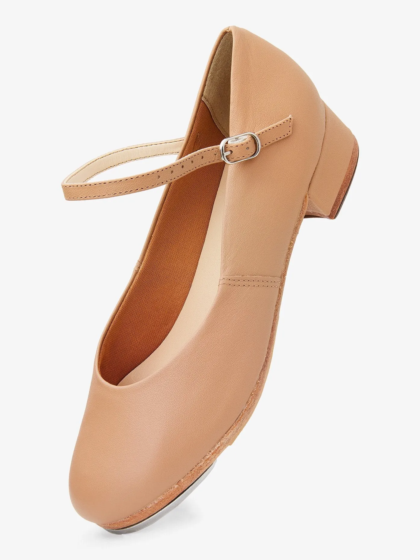 Womens Soft Leather Mary Jane Buckle Tap Shoes