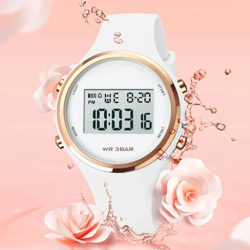 Women's Waterproof Sport Watch with Alarm Clock and LED Backlight