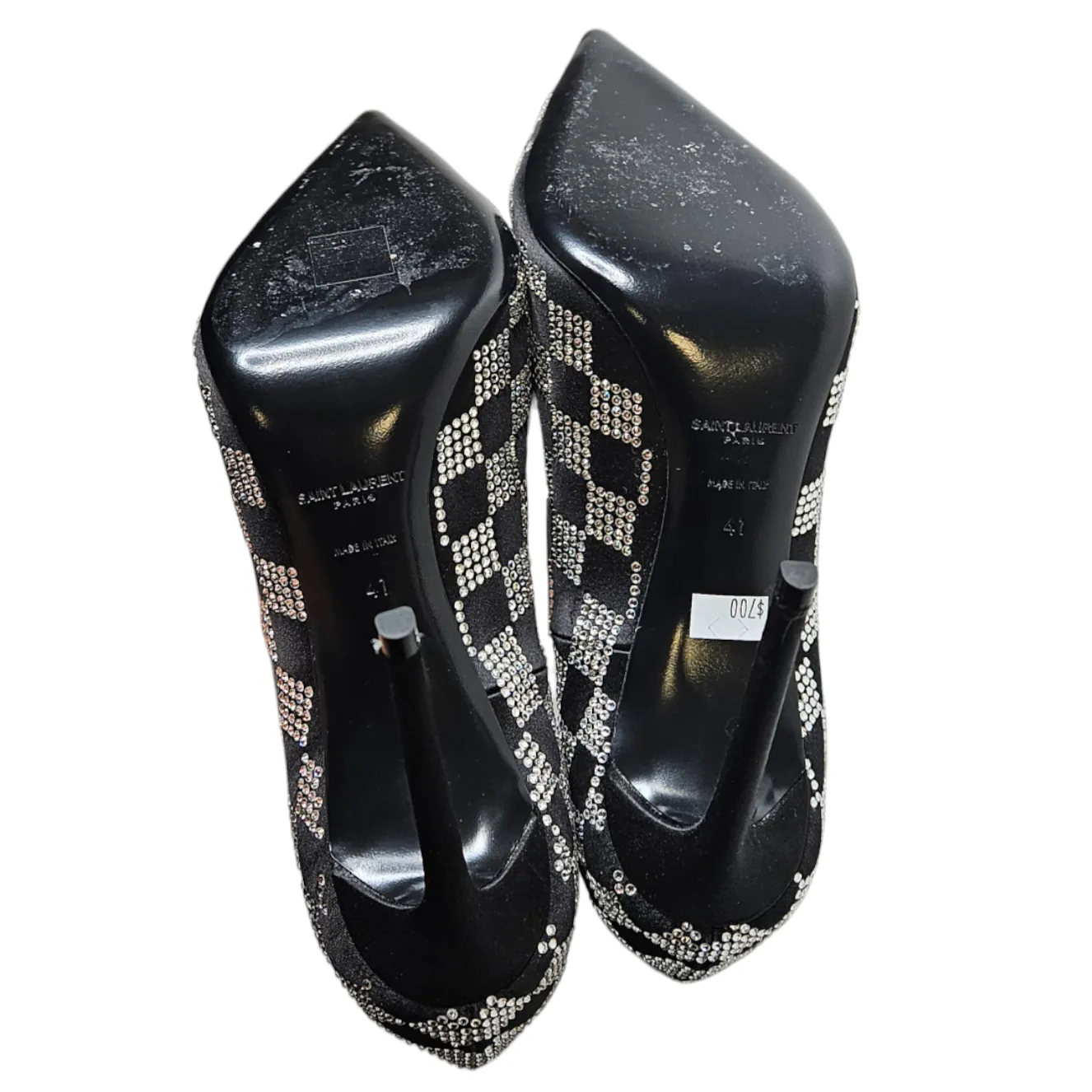 Yves Saint Laurent Checkered Studded Pump